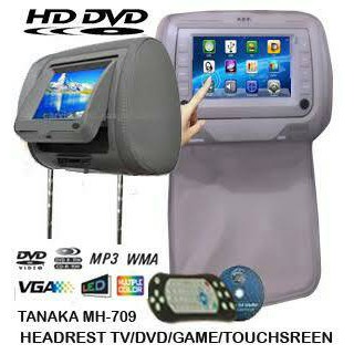 DVD HEADREST TOUCH SCREEN 2 DVD 2 TV 2 USB 2 MMC 2 GAME MERK TANAKA