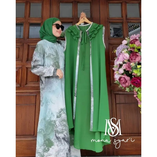 Qinaan gamis set rompi MONA SYARI BY ME