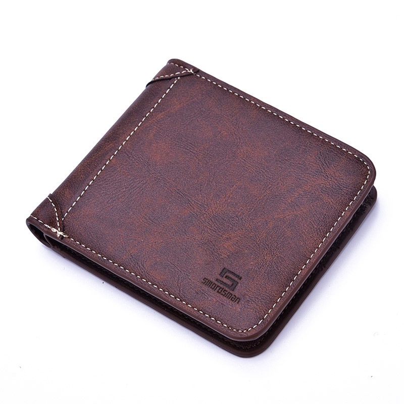 DOMPET LIPAT PRIA IMPORT COKLAT KULIT JOTA SLOT PENDEK WA445B7 KOIN UANG KECIL SIMPLE KEREN KARTU TIPIS PREMIUM LAKI COWOK BATAM BRANDED MURAH