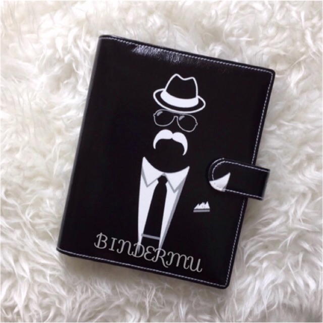 

Binder READY Anonymous Black Printing Kulit Multiring 20ring A5 26ring B5