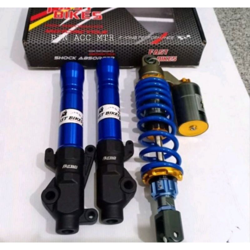 PAKET VARIASI SCHOK TABUNG DEPAN PLUS SCHOK TABUNG BELAKANG UKURAN SCHOK 310MM MIO/BEAT METIC