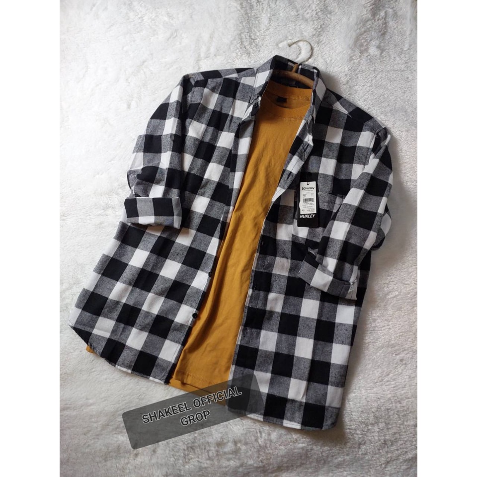 KEMEJA FLANEL PRIA PREMIUM MOTIF KOTAK KOTAK TERLARIS BAHAN KAIN FLANEL IMPORT UKURAN M L XL XXL XXX