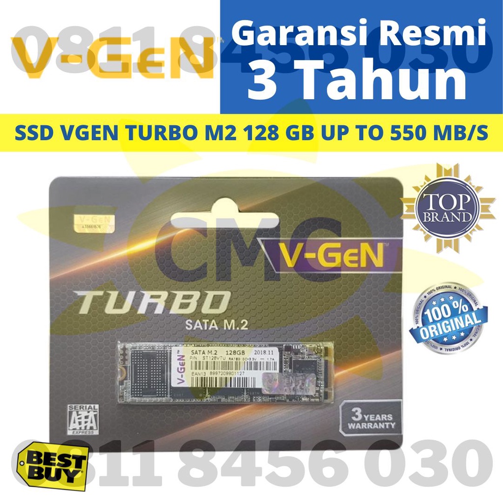 V-GEN SSD M.2 SATA 128GB TURBO