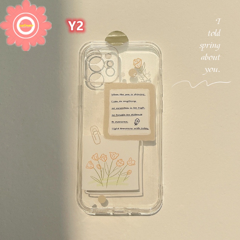 Summer Clear Case iPhone 6 6s 7 8 Plus 11 12 Pro Max X XR XS MAX SE 2020 13 Pro Max Creative Fresh Flowers Transparent Soft TPU Back Cover