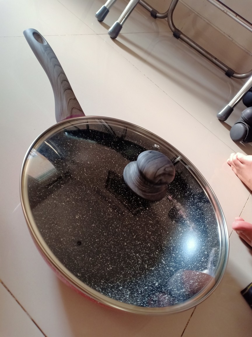 Bolde Super Pan Wok 26 Cm Plus Lid  Black Pink Premium Series