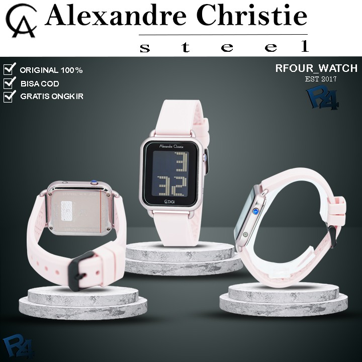 Alexandre Christie Wanita Digital Terbaru Jam Tangan Perempuan Alexander Cristie Original Garansi Re