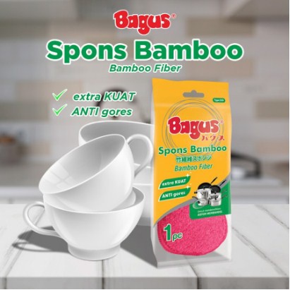 BAGUS Spons Cuci Piring Serbaguna 559 Spons Bamboo Fiber