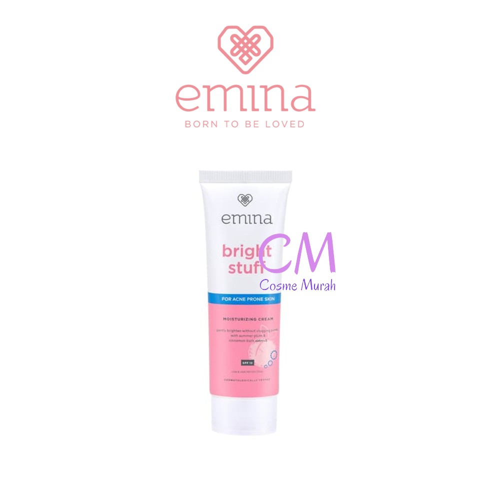 EMINA Bright Stuff Series dan Acne Prone | Moisturizing Cream Toner Face Wash Tone Up Mask Serum-Acne Moistrz 20ml