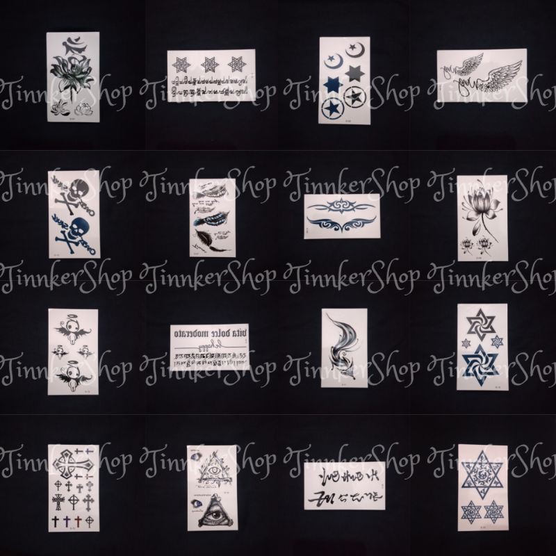 (1 - 15 B2 Ver.) Tattoo Temporary / Tato Temporer  MIN ORDER 3PCS 