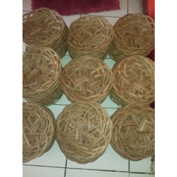 piring lidi/piring anyaman lidi termurah