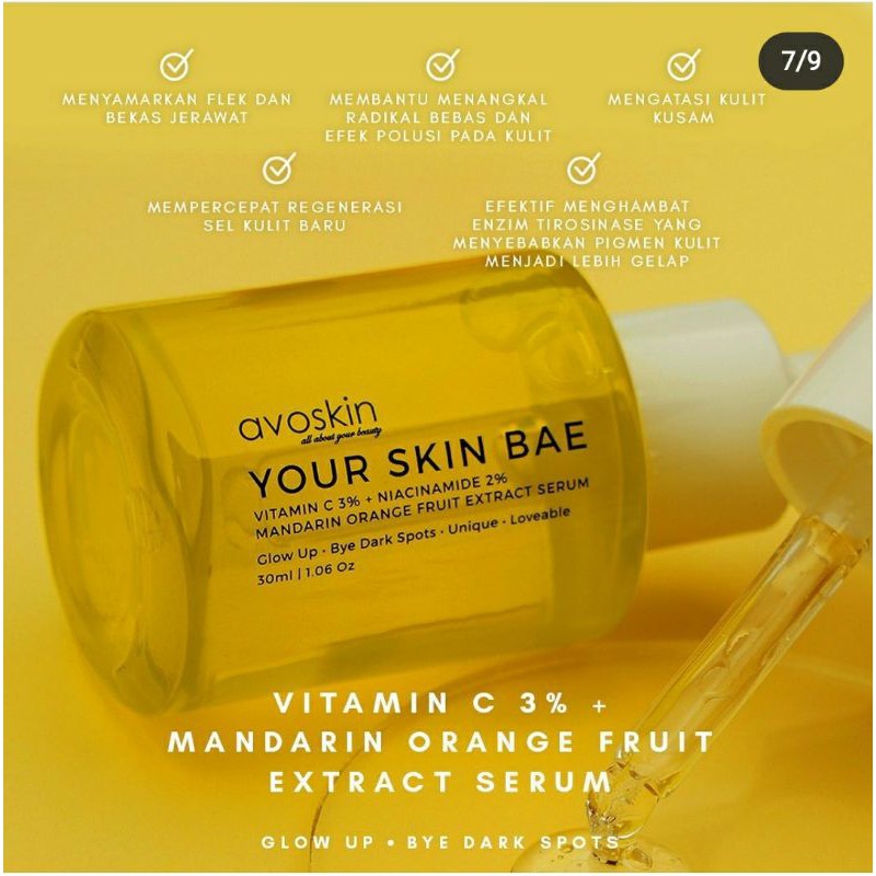 Avoskin Your Skin Bae YSB Niacinamide Cica|Alpha Arbutin|Marine|Salicylic|Vit C |Ginseng Serum Toner