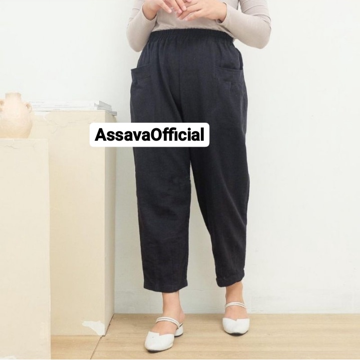 BISA COD HARUKA PANTS / HINATA PANTS / MERA PANTS / CELANA TWILL STRETCH WANITA