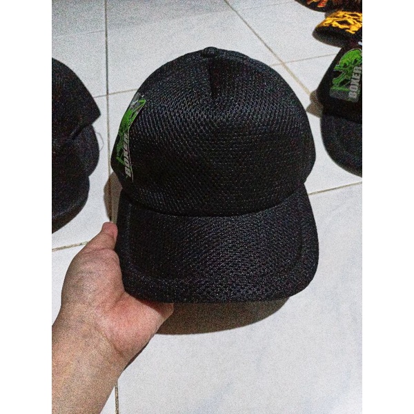Topi full jaring Polos Double mesh
