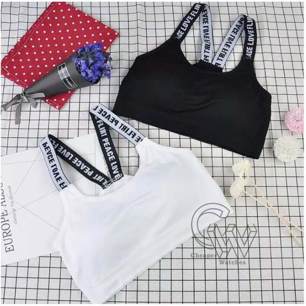 Cheaper-Sport Bra BH Pakaian Dalam Olahraga Wanita Sport Bra Tanpa Kawat Fashion Wanita Hight Quality Import