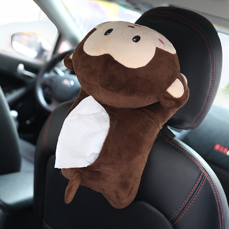 LITTLE MONKEY Monyet Kotak Tempat Sarung Tisu Gantung Belakang Jok Mobil Arm Rest Tissue Holder