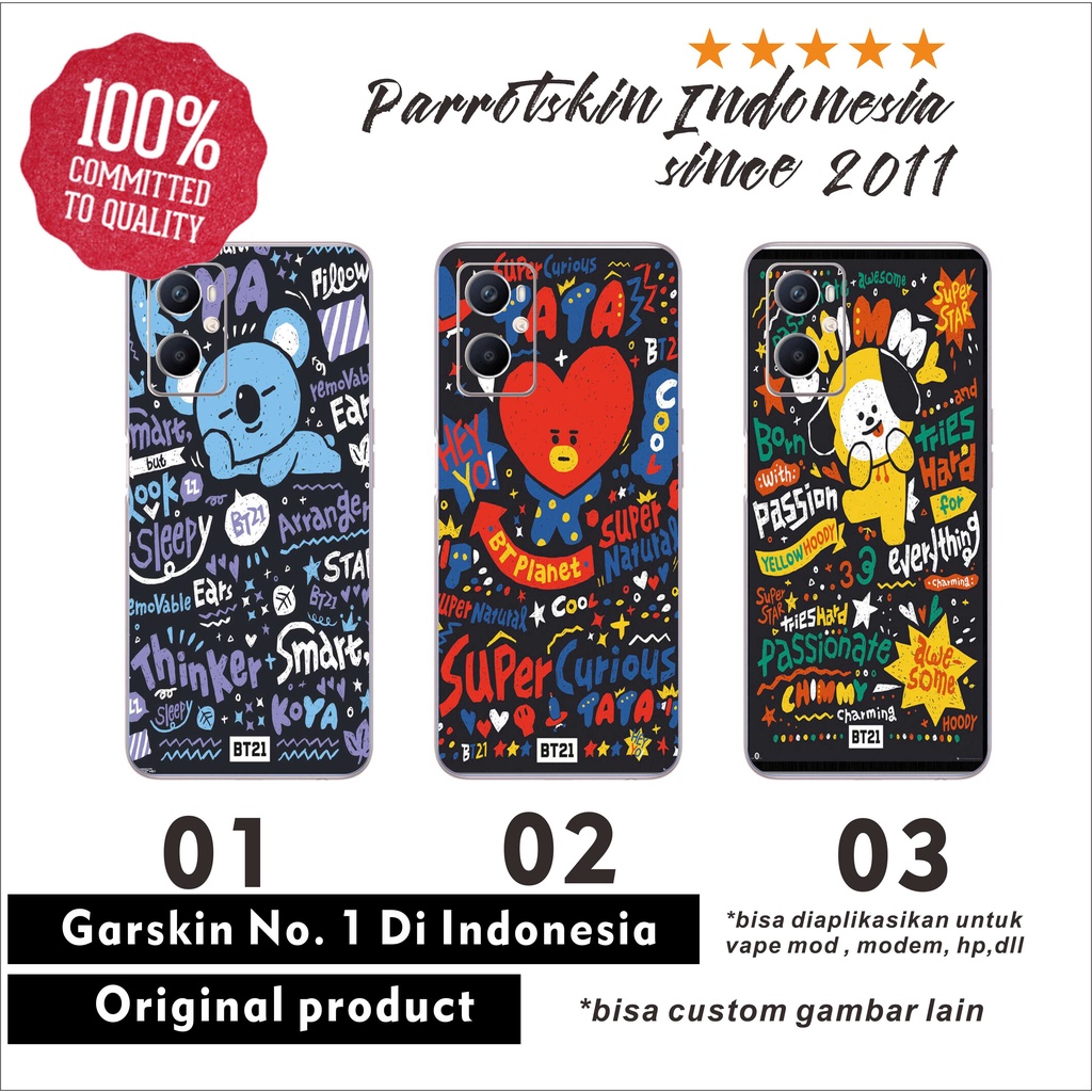 Garskin skin Oppo all Series BTS BT21 sticker case