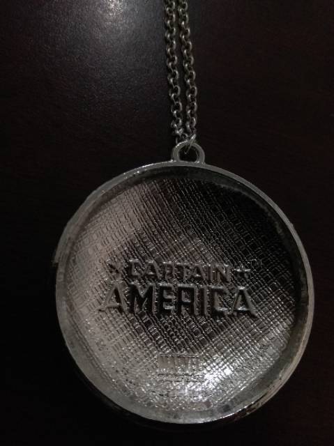 kalung captain America panjang 50 cm silver alloy