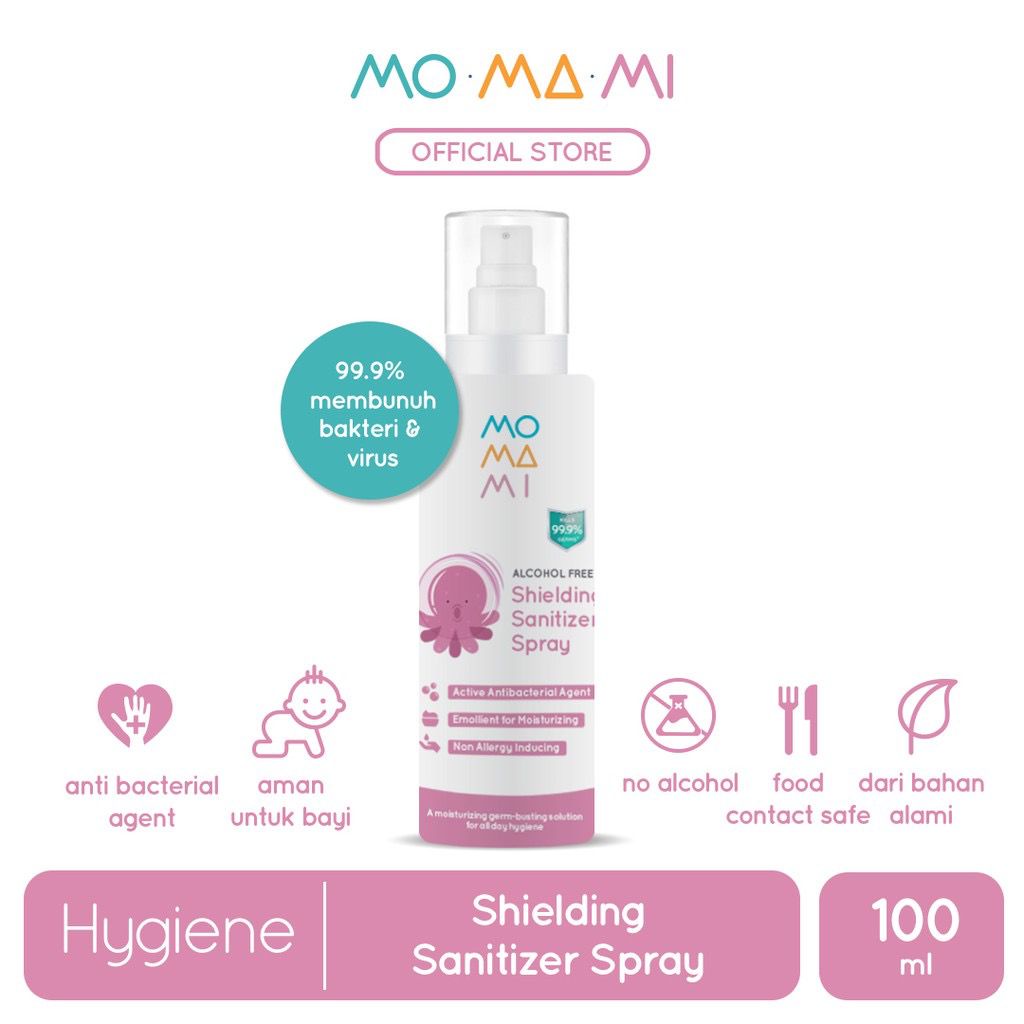 Momami - Baby &amp; Kids Shielding Sanitizer Spray - Sanitizer Bayi &amp; Anak (100 mL)