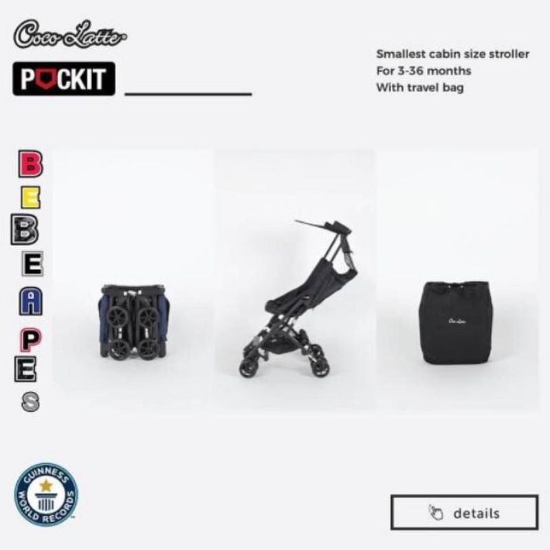 Strolller Cocolatte Pockit CL7881 X Bebe Apes