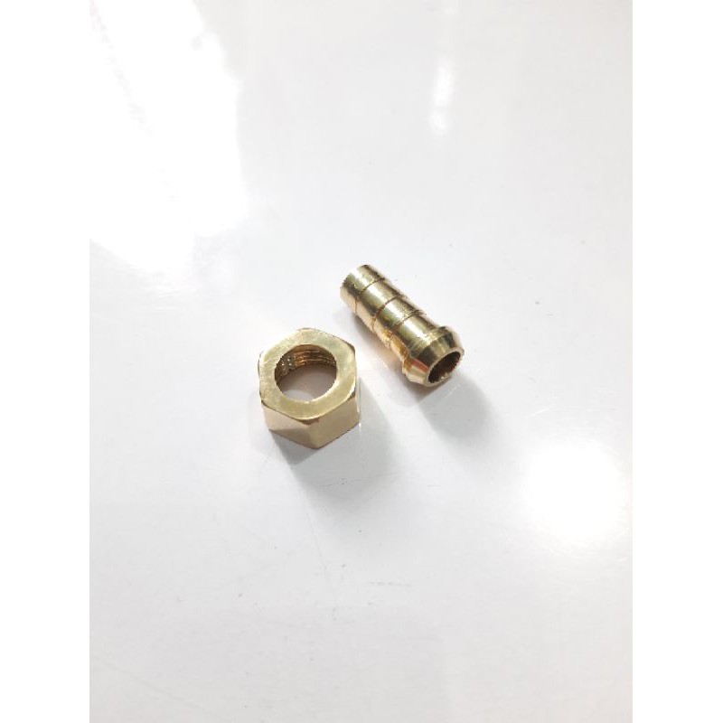 Mur Kopling 1/4&quot; (inch) KUNINGAN / Nepel kran Kompresor