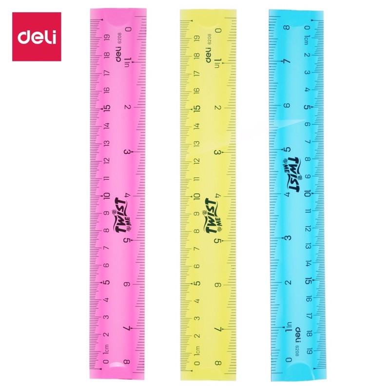 

Penggaris Eco PVC Deli-Flexible Ruler 20cm penggaris lucu penggaris anak sekolah E6208