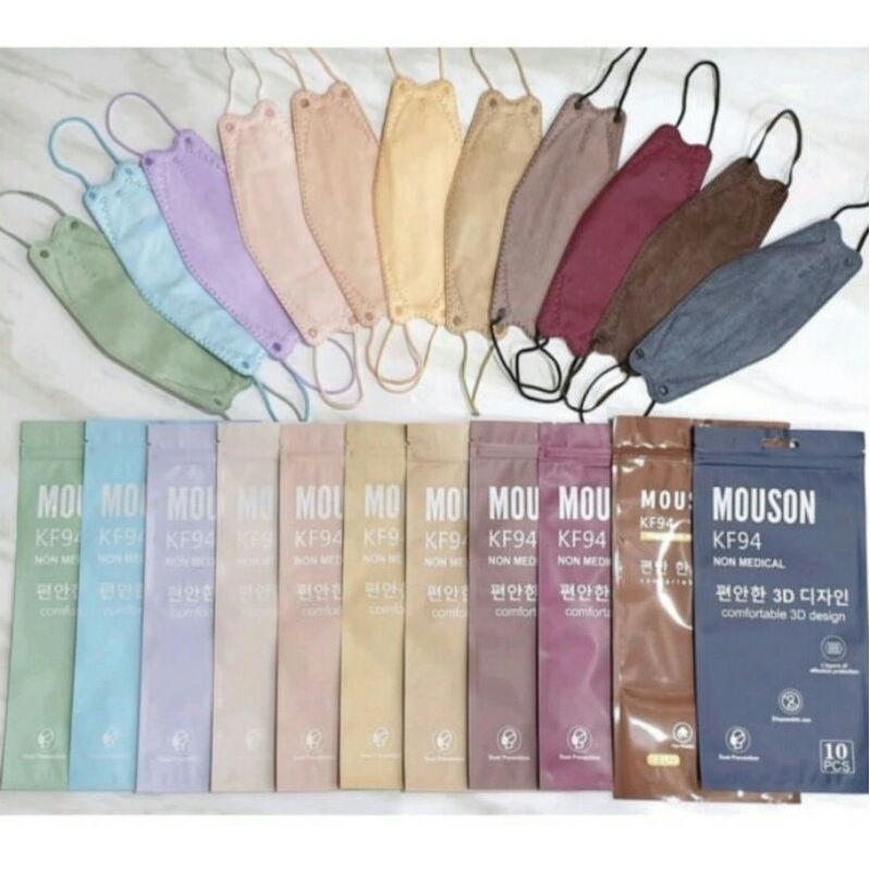 Masker KF94 Mouson Warna isi 10pcs Best Quality SEMARANG