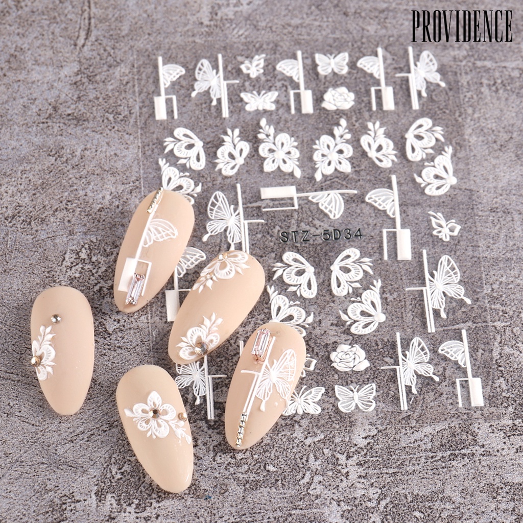 Providence Stiker Kuku DIY Motif Bunga Untuk Nail Art