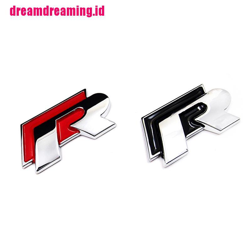 Stiker Emblem / Badge Tulisan Dreamdreaming Rline R Line Bahan Metal Untuk Bagasi Mobil VW