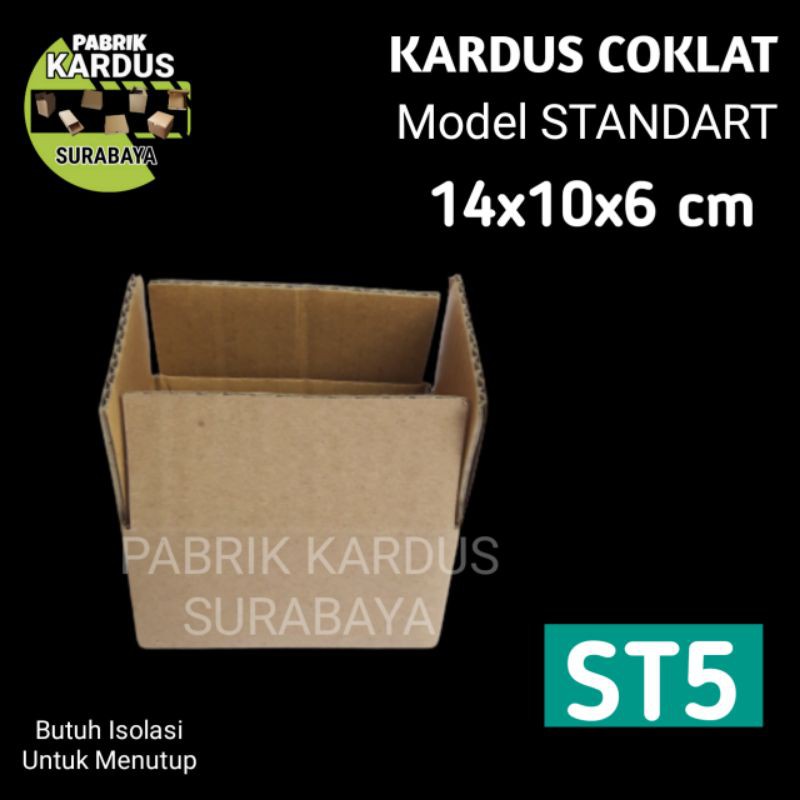 

KOTAK ST-5 COKLAT POLOS KARDUS ST5 KARTON BOX DUS PACKING HP AKSESORIS