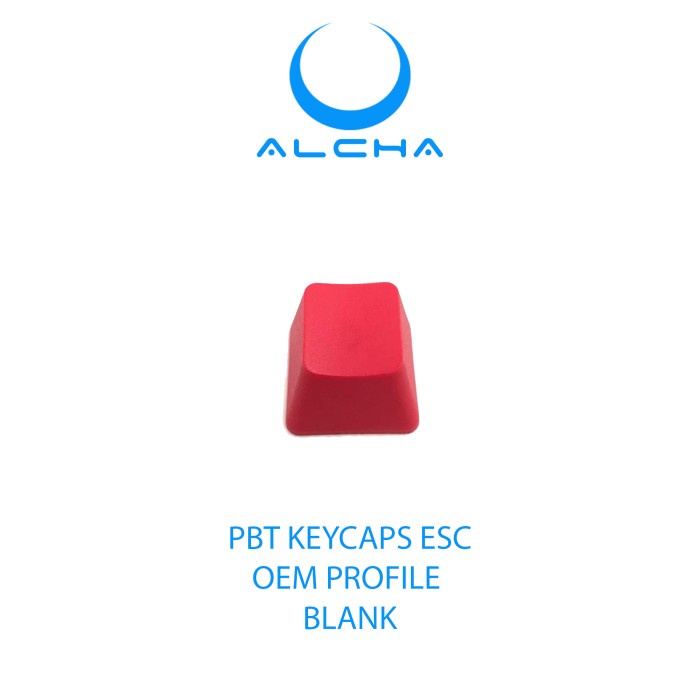 ALCHA KEYCAPS ESC MODIFIER RED BLANK TOP LETTERS SIDE LETTERS - BLANK