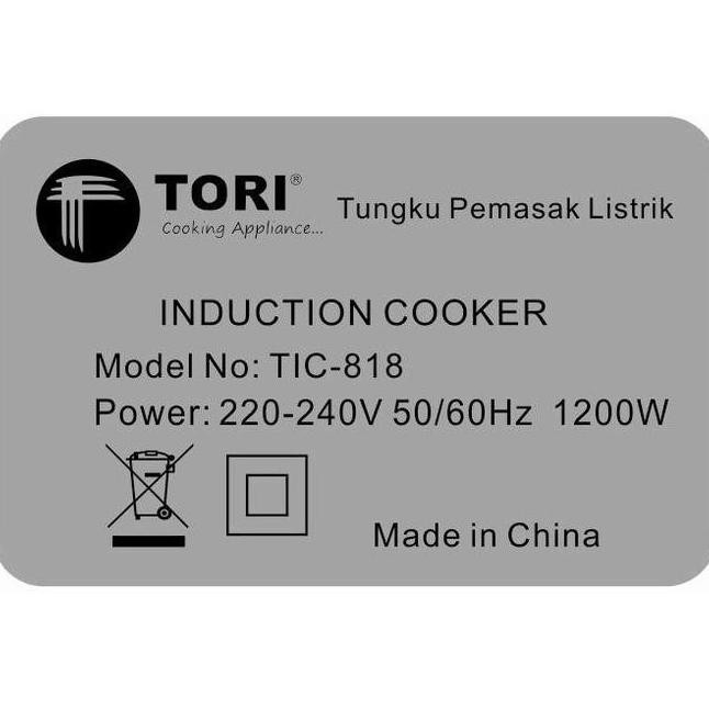 Hot Sale Kompor Induksi Tori Tic 818 1200 Watt Kompor Listrik Tori Juangjain