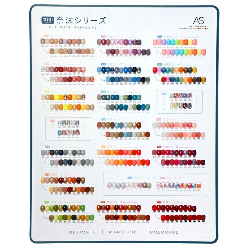 NEW AS ANOTHER SEXY NAIL GEL POLISH SET 10 WARNA KUTEK GEL FREE FRAME