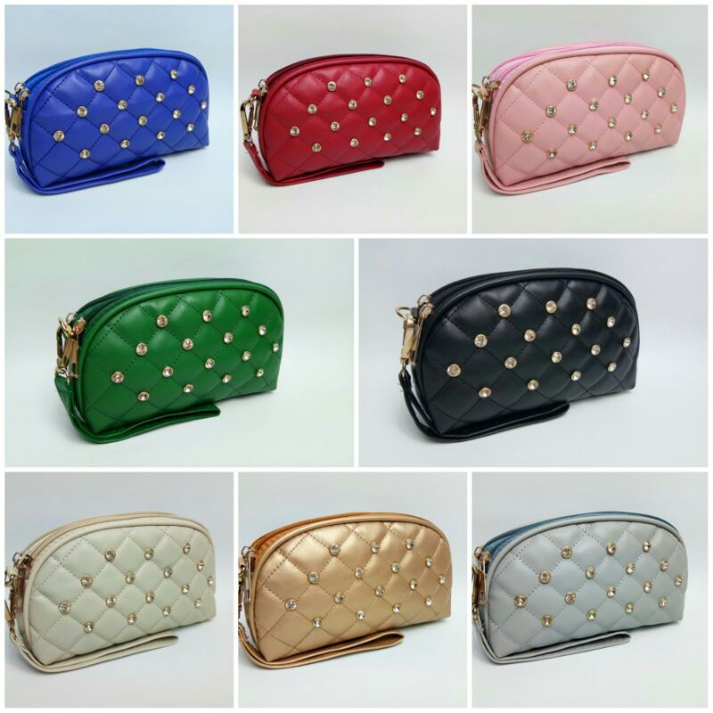 DOMPET MINI 2 RUANG DIAMOND GOLD