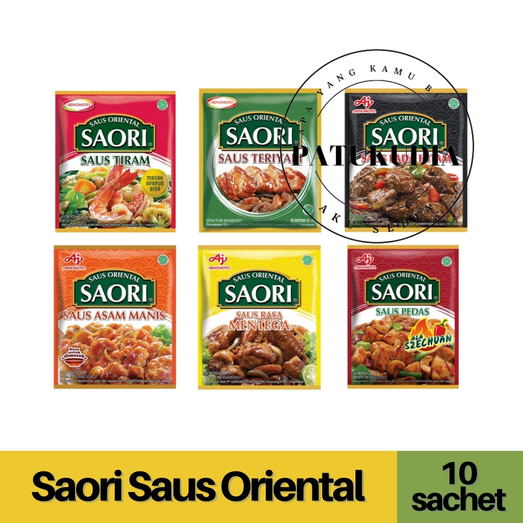 

Saori Saus Oriental Semua Varian Rasa Renceng isi 10 | Saus Penyedap Saori Sau Tiram Saus Teriyaki