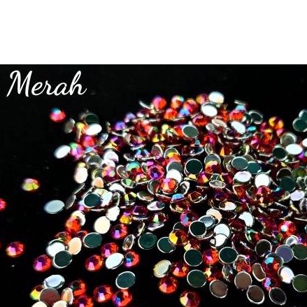 Gemstone Putih Violet Kilau AB 3mm/ isi +- 1000pcs/ Blink Blink/ Rhinestone/ Gemstone Gold AB