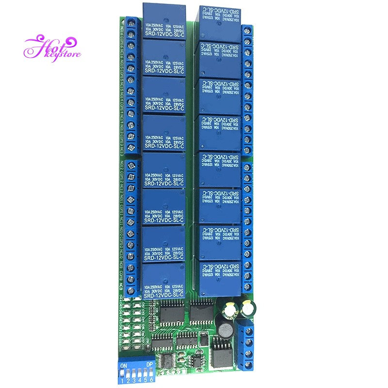 Papan Modul Relay 16 Channel Rs485 Rtu Kontroler Plc Shopee Indonesia