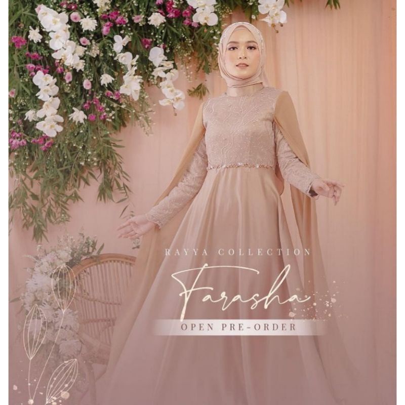 dres farsha,gaun formal, elegan,gaun kondangan, hajatan, pertemuan keluarga,pesta pernikahan, lamaran