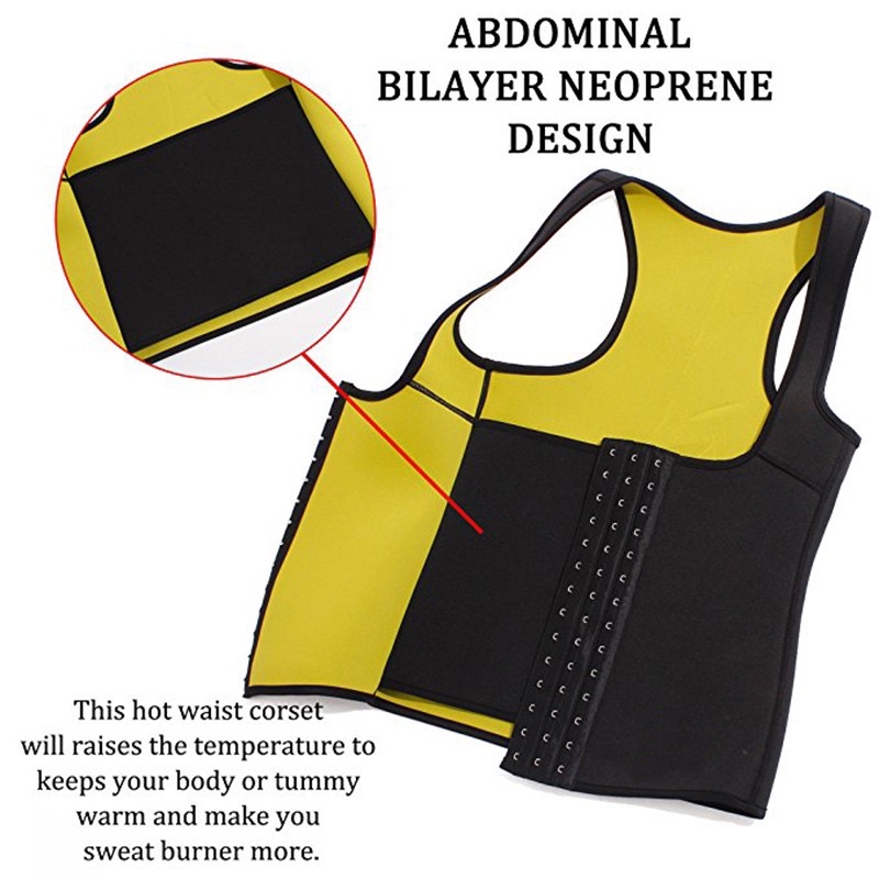 YN-113 sauna sweat neoprene vest+tightness / rompi sauna hot shaper / pembakar lemak badan