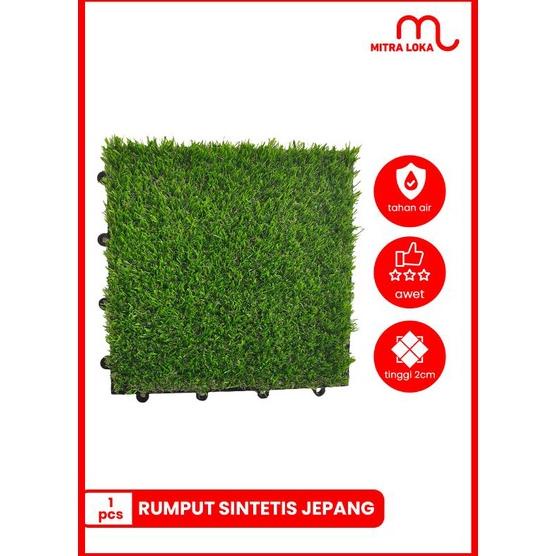 Mitra Loka Ubin Rumput Sintetis Indoor Outdoor Interlock Lantai Decking Tile Flooring Parquete Karpe