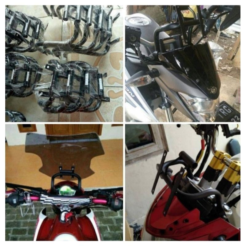 breket visor Turing Yamaha Vixion new, variasi breket visor Vixion new