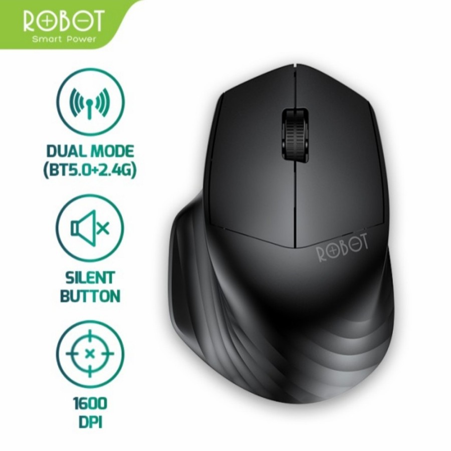 Mouse Bluetooth Wireless Multi Mode 5.0 3.0 2.4G Silent Key - Robot M350