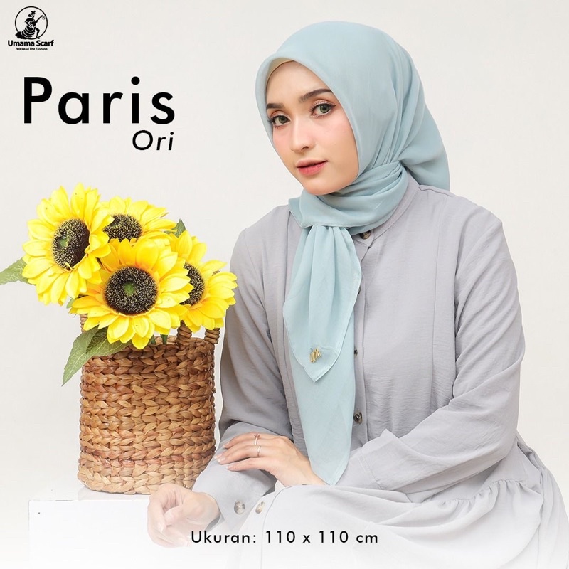 HIJAB SEGIEMPAT PARIS ORI UMAMA SCARF METAL LOGO