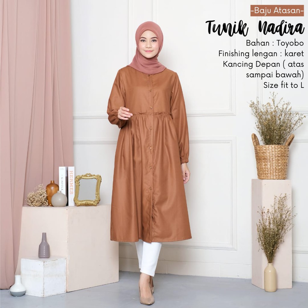 Termurah - Tunik Dress Polos Baju Atasan Tunik Toyobo Jumbo Bahan Toyobo Nyaman Dipakai | Bisa Cod