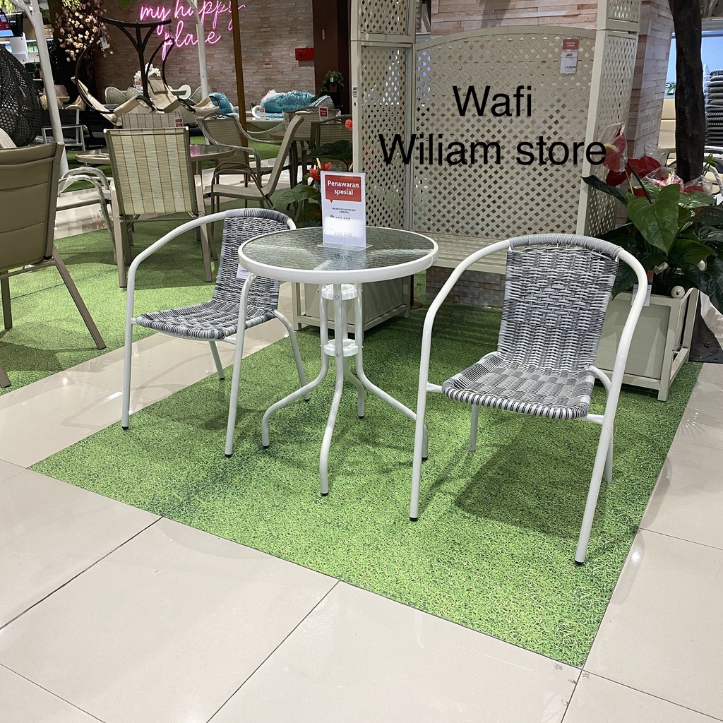 Krisbow Soleil Wicker Set kursi dan meja teras Taman Ace hardware