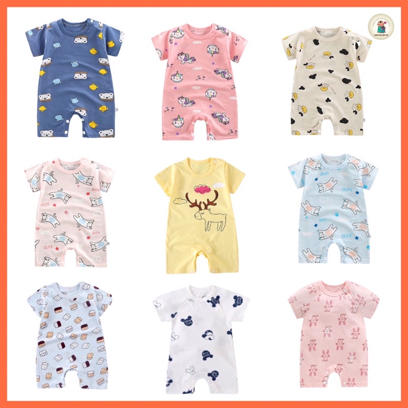 Babyglory.id✨ Jumper Bayi Pendek Perempuan Laki Laki Karakter Newborn