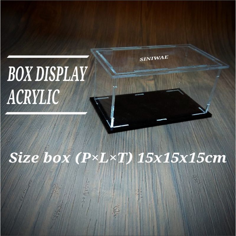 Box Acrylic Display Diecast Kotak Akrilik 15x15x15 cm Showcase Action Figure