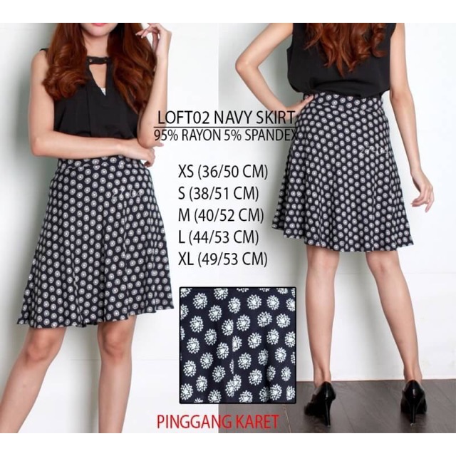 Branded LOFT02 NAVY SKIRT
