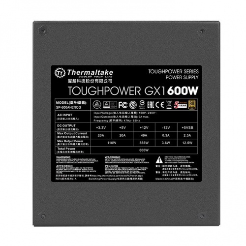 PSU Thermaltake Toughpower GX1 600W | 80+ Gold Power Supply non rgb