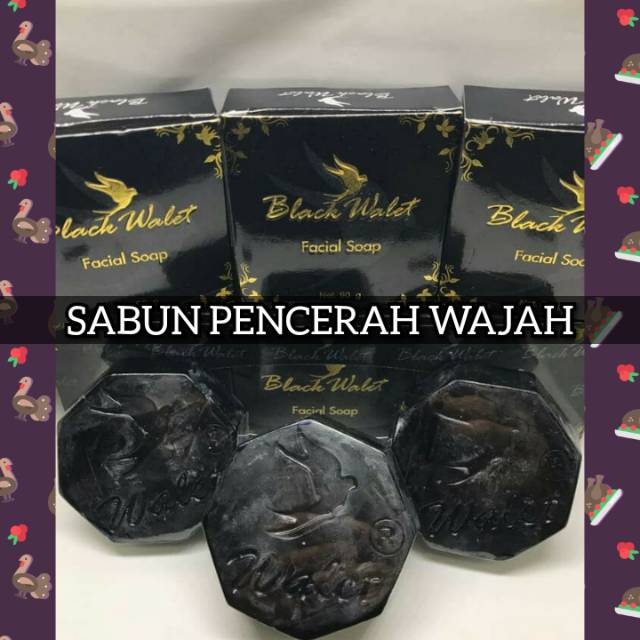 [BPOM] BLACK WALET SOAP /SATUAN 1PCS  SABUN PEMBERSIH WAJAH 100% ORIGINAL