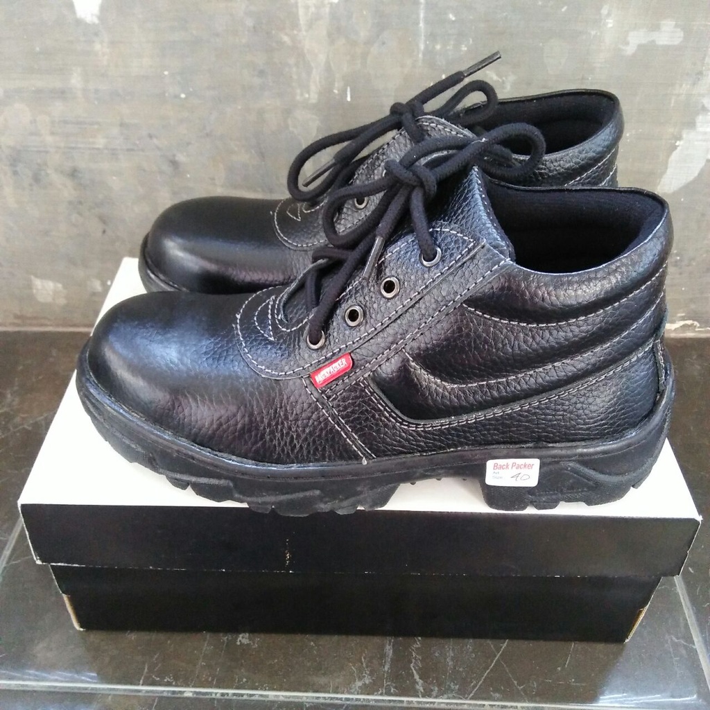 Sepatu Kulit Safety Boot Pendek Pria Home Industri